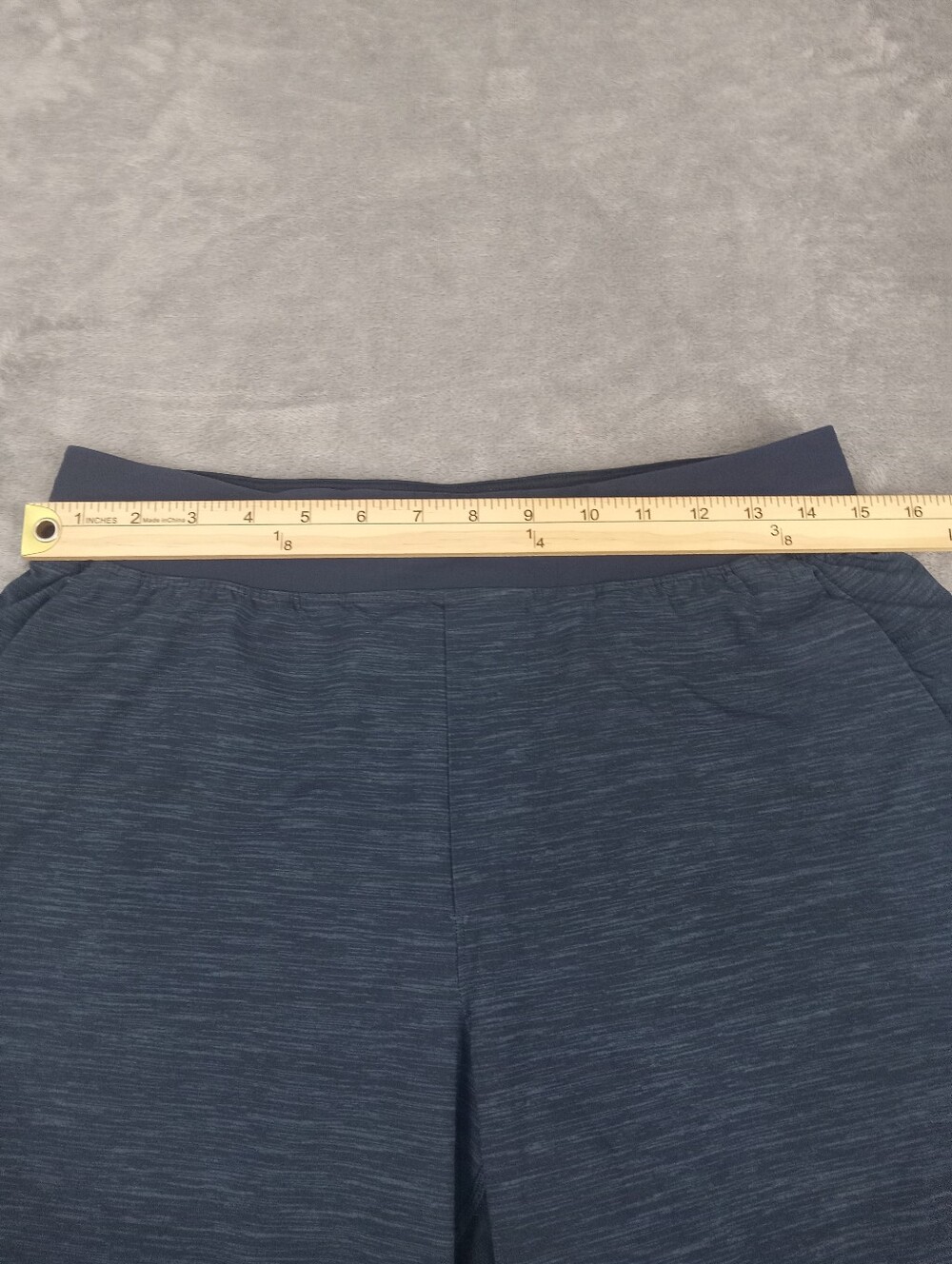 lululemon athletica Men's Performance Shorts in Dark Navy Heather Size Medium - Picture 8 of 14